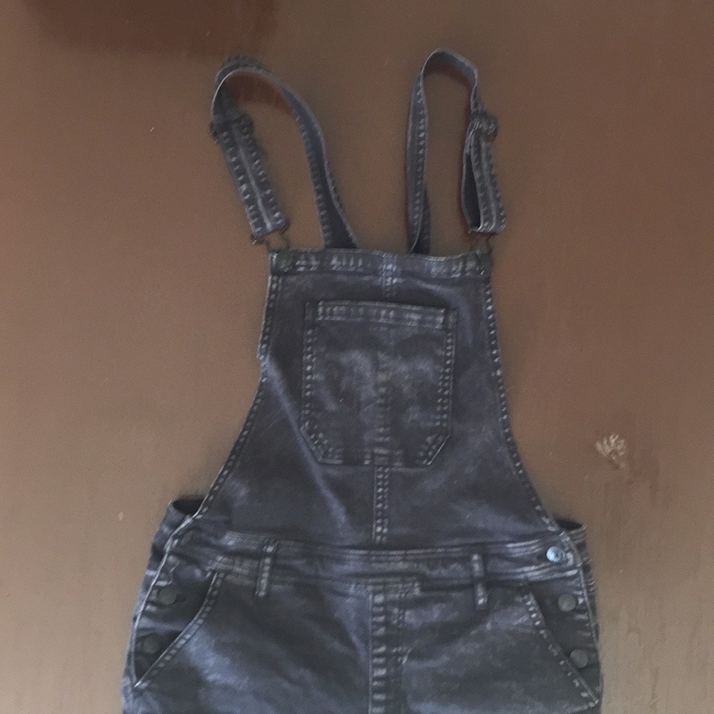 Forever 21 black jean overalls.  Size 27. skinny.